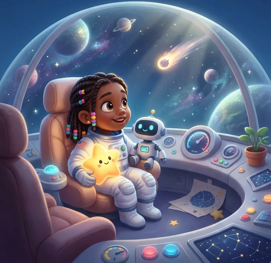 Space Travel - personalized children's book cover