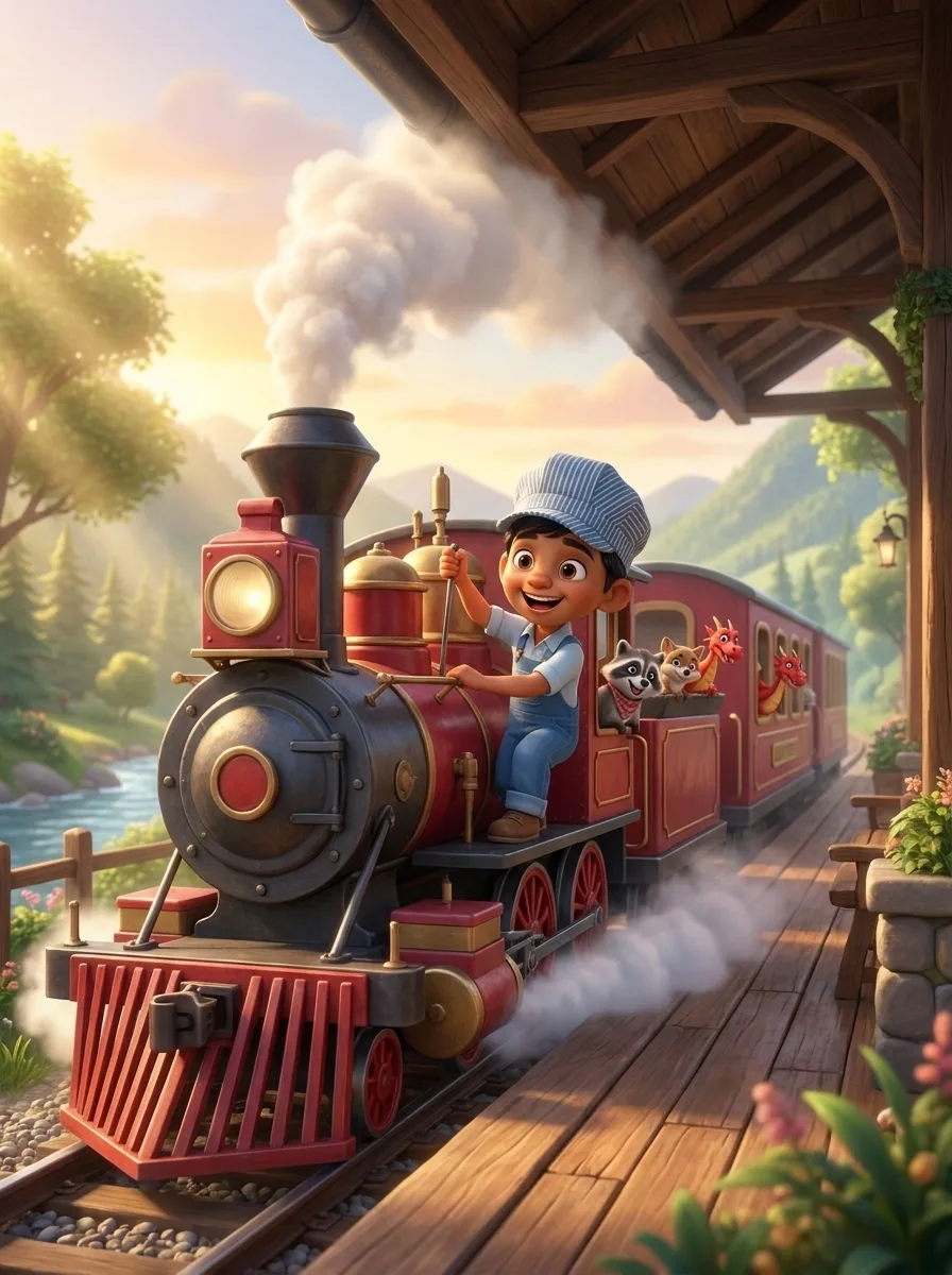 The Little Train Driver illustration 2